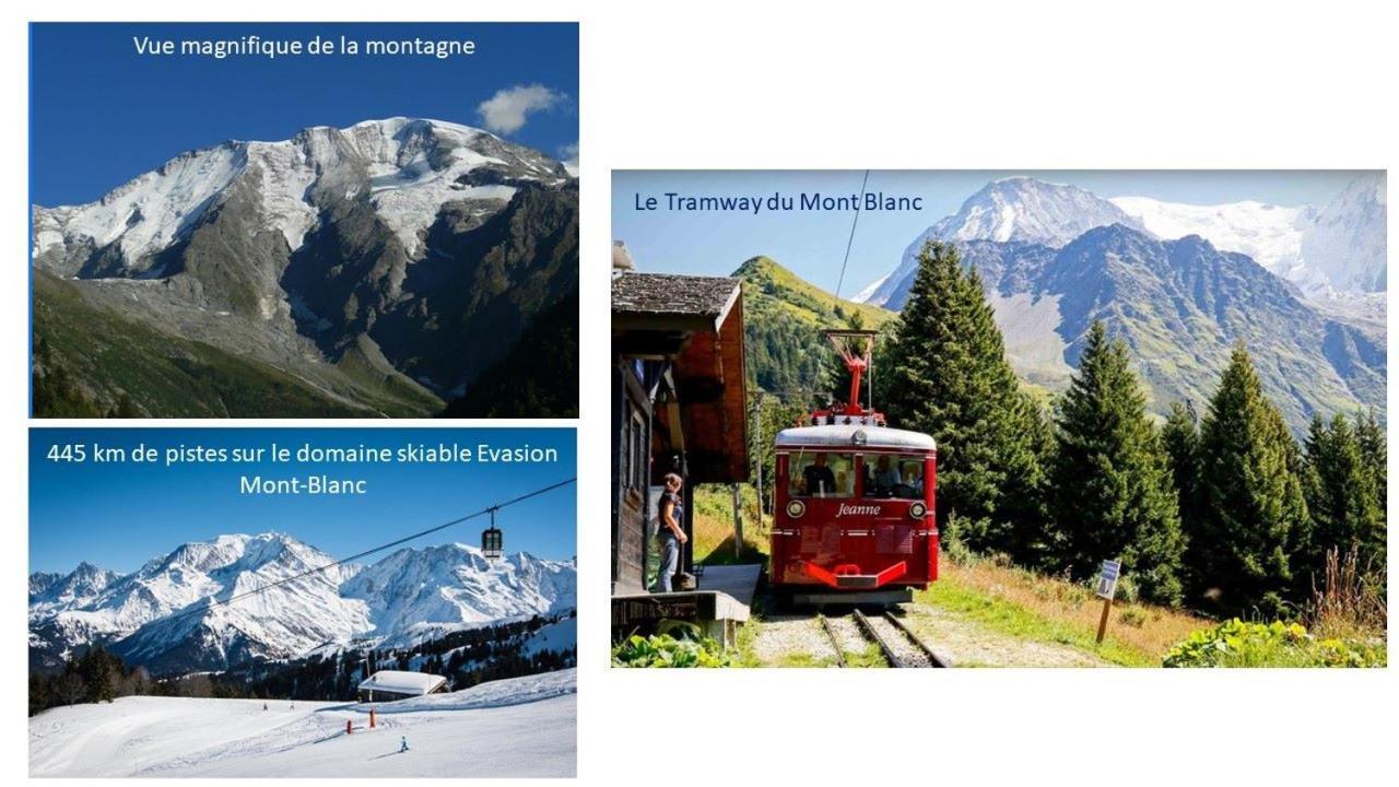 Duplex 6 Pers, Avec 8 Couchages, Garage, Wifi, Calme, Proche Des Pistes, Top Equipe Et Linges Fournis, Vue Magnifique Saint-Gervais-les-Bains Kültér fotó